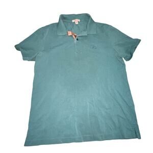 Burberry Brit Large Aqua Blue Green Classic Fit Polo